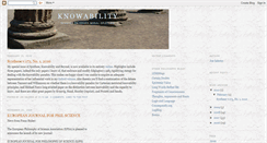 Desktop Screenshot of knowability.blogspot.com