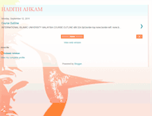 Tablet Screenshot of darulhadith-ahkam.blogspot.com