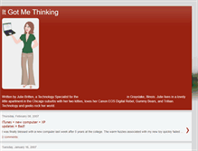Tablet Screenshot of itgotmethinking.blogspot.com