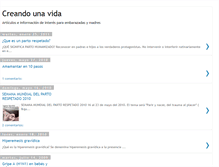 Tablet Screenshot of creandounavida.blogspot.com
