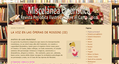 Desktop Screenshot of miscelaneaoperistica.blogspot.com