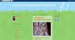 Desktop Screenshot of maryconsejosymanualidades.blogspot.com