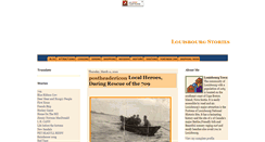 Desktop Screenshot of louisbourgstories.blogspot.com