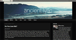 Desktop Screenshot of ancientlyric.blogspot.com