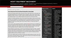 Desktop Screenshot of heavyequipmentmachinery.blogspot.com