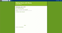 Desktop Screenshot of makepeacewithmoney.blogspot.com