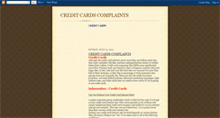 Desktop Screenshot of creditcardcomplaints.blogspot.com