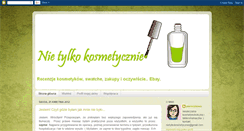 Desktop Screenshot of nietylkokosmetycznie.blogspot.com