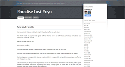 Desktop Screenshot of paradise-lost-yoyo.blogspot.com