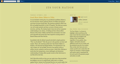 Desktop Screenshot of itsyournation.blogspot.com