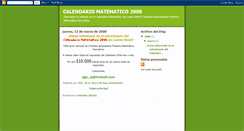 Desktop Screenshot of calendariomatematico2008.blogspot.com