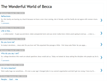 Tablet Screenshot of beccaswonderfulworld.blogspot.com