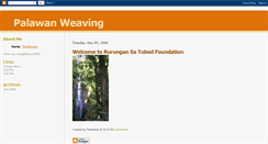 Desktop Screenshot of palawanweaving.blogspot.com