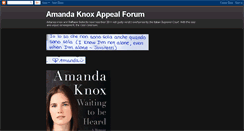 Desktop Screenshot of amandaknoxappealforum.blogspot.com