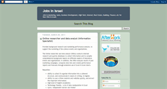 Desktop Screenshot of jobsinisrael.blogspot.com