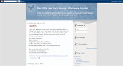 Desktop Screenshot of hardmoneywholesalelender.blogspot.com