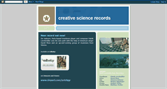 Desktop Screenshot of creativesciencerecords.blogspot.com