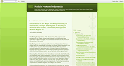 Desktop Screenshot of kuliahhukumindonesia.blogspot.com