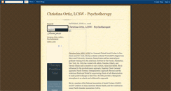 Desktop Screenshot of christina-ortiz-lcsw-psychotherapy.blogspot.com