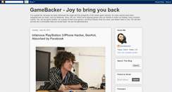 Desktop Screenshot of gamebacker.blogspot.com