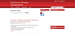 Desktop Screenshot of noticias-destaque-entretenimento.blogspot.com