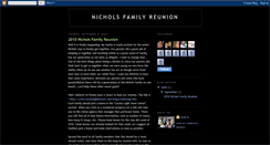 Desktop Screenshot of nicholsfamilyreunion.blogspot.com