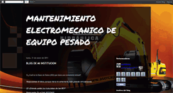 Desktop Screenshot of mantenielectrodeequipopesado.blogspot.com
