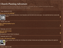Tablet Screenshot of churchplantingadventure.blogspot.com