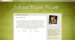 Desktop Screenshot of alleyandjosh.blogspot.com