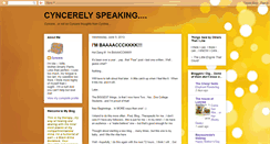 Desktop Screenshot of cyncerelyspeaking.blogspot.com