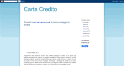 Desktop Screenshot of carta-credito-italia.blogspot.com