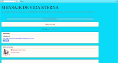 Desktop Screenshot of mensajedevidaeterna.blogspot.com