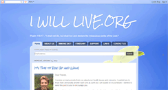 Desktop Screenshot of iwillliveorg.blogspot.com