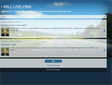 Tablet Screenshot of iwillliveorg.blogspot.com