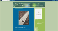 Desktop Screenshot of cherylwonders.blogspot.com
