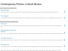 Tablet Screenshot of contemporaryfictionanovelreview.blogspot.com