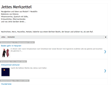 Tablet Screenshot of jettes-merkzettel.blogspot.com