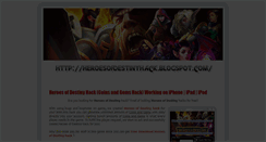 Desktop Screenshot of heroesofdestinyhack.blogspot.com
