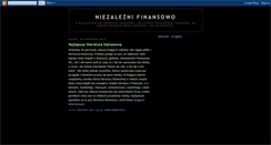 Desktop Screenshot of niezalezni-finansowo.blogspot.com