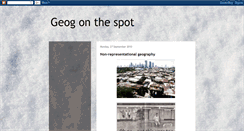 Desktop Screenshot of geogingonthespot.blogspot.com