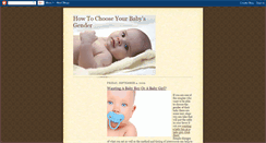 Desktop Screenshot of chooseyourbabysgender.blogspot.com