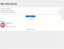 Tablet Screenshot of mylittle-closet.blogspot.com
