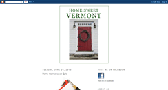 Desktop Screenshot of homesweetvermont.blogspot.com