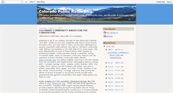 Desktop Screenshot of coloradopublicradio.blogspot.com