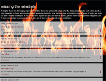 Tablet Screenshot of missing-the-minstrels.blogspot.com