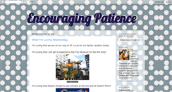 Desktop Screenshot of encouragingpatience.blogspot.com