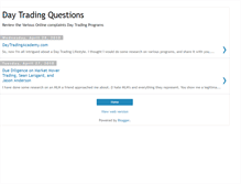 Tablet Screenshot of daytradingquestions.blogspot.com