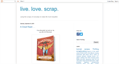 Desktop Screenshot of live-love-scrap.blogspot.com