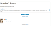 Tablet Screenshot of denamariecoe.blogspot.com