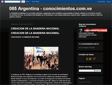 Tablet Screenshot of conocimientos-argentina.blogspot.com